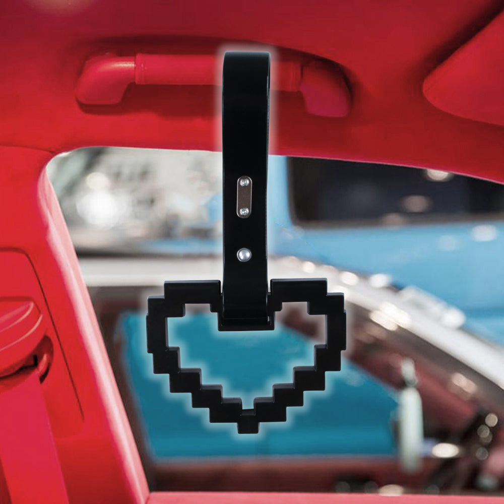 Brand New Minecraft Heart Black Handle JDM TSURIKAWA Ring Subway Train Bus Handle Strap Charm Drift