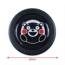 Load image into Gallery viewer, Brand New Universal JDM Anime Kumamon Car Horn Button Black Steering Wheel Center Cap