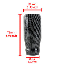 Load image into Gallery viewer, Brand New Universal JDM 5 Speed Aluminum Carbon Fiber Look Manual Gear Stick Shift Knob Shifter M8 M10 M12