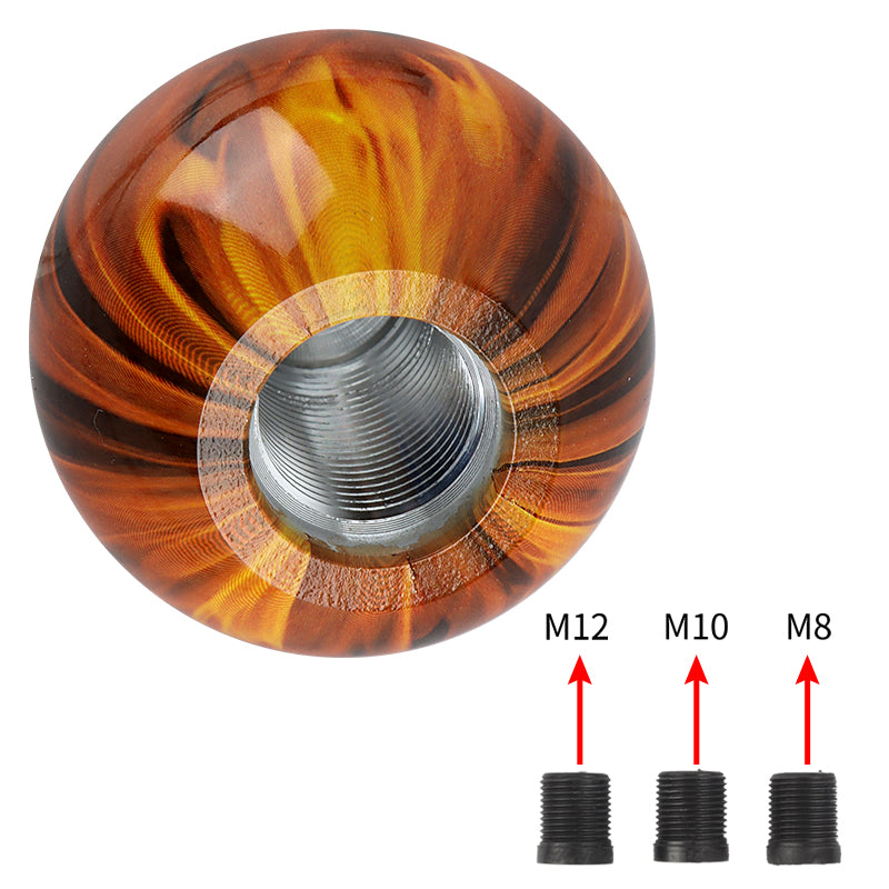 Brand New Universal Fire Ball Round Ball Manual Car Racing Gear Shift Knob Shifter M12 M10 M8