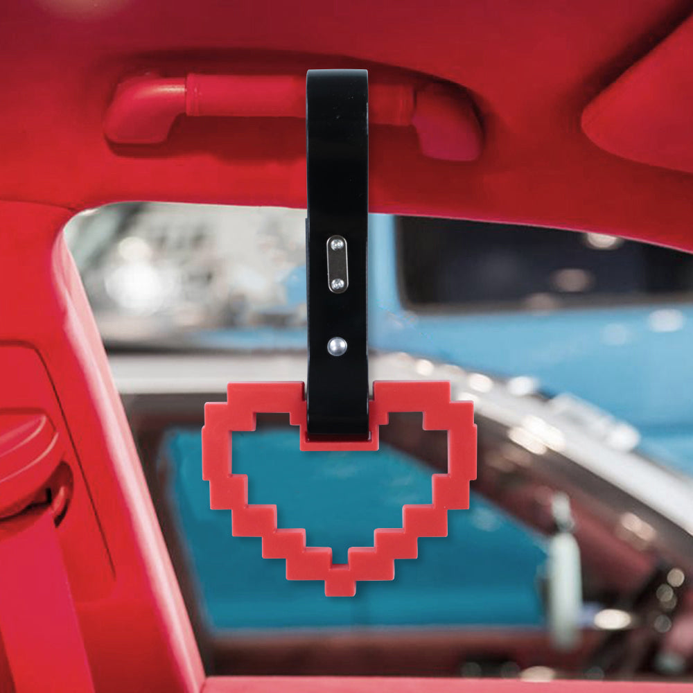 Brand New Minecraft Heart Red Handle JDM TSURIKAWA Ring Subway Train Bus Handle Strap Charm Drift