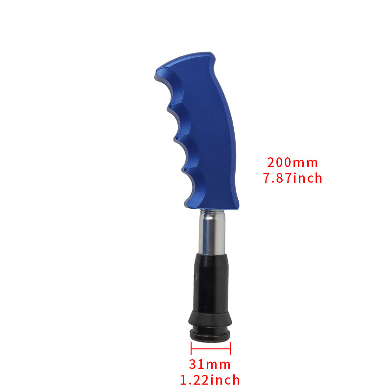 Brand New JDM Blue Aluminum Slotted Pistol Grip Handle Automatic Gear Shift Knob Shifter