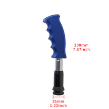 Load image into Gallery viewer, Brand New JDM Blue Aluminum Slotted Pistol Grip Handle Automatic Gear Shift Knob Shifter