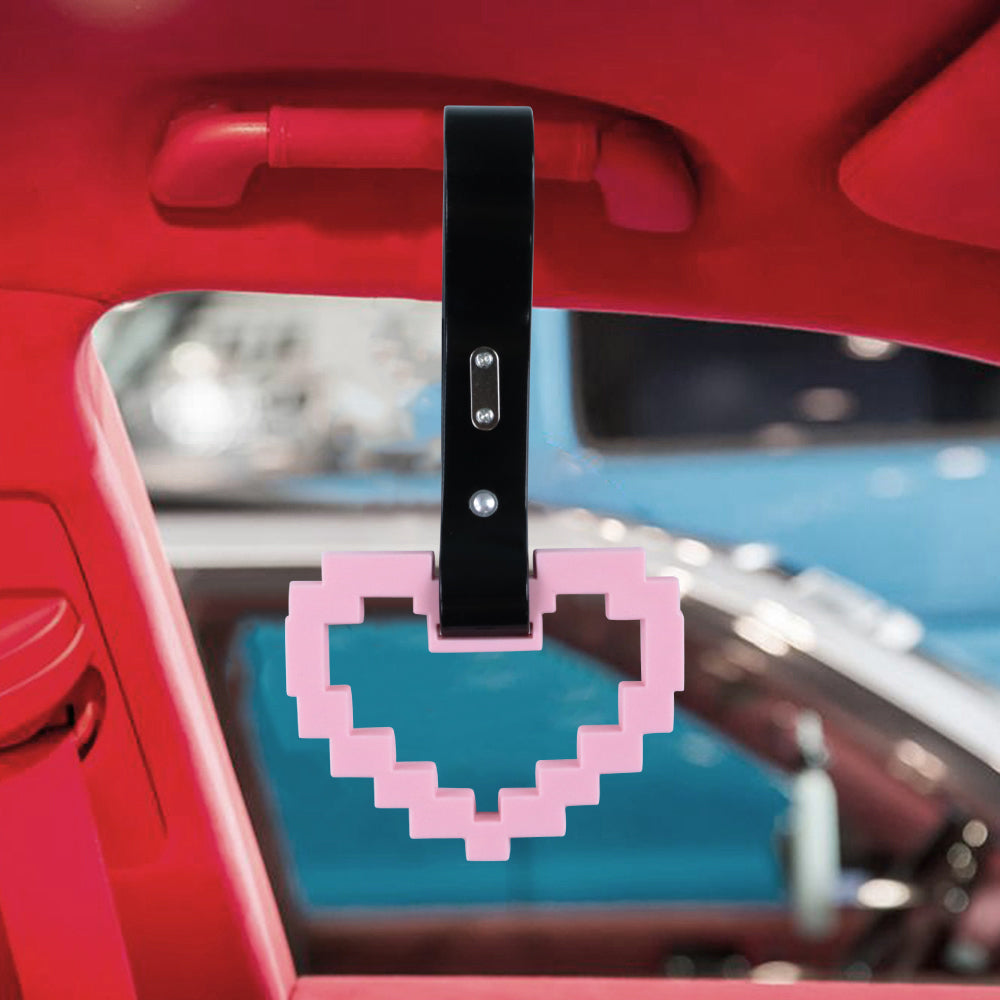 Brand New Minecraft Heart Pink Handle JDM TSURIKAWA Ring Subway Train Bus Handle Strap Charm Drift