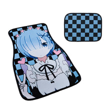 Load image into Gallery viewer, Brand New 4PCS UNIVERSAL ANIME HENTAI Racing Fabric Car Floor Mats Interior Carpets