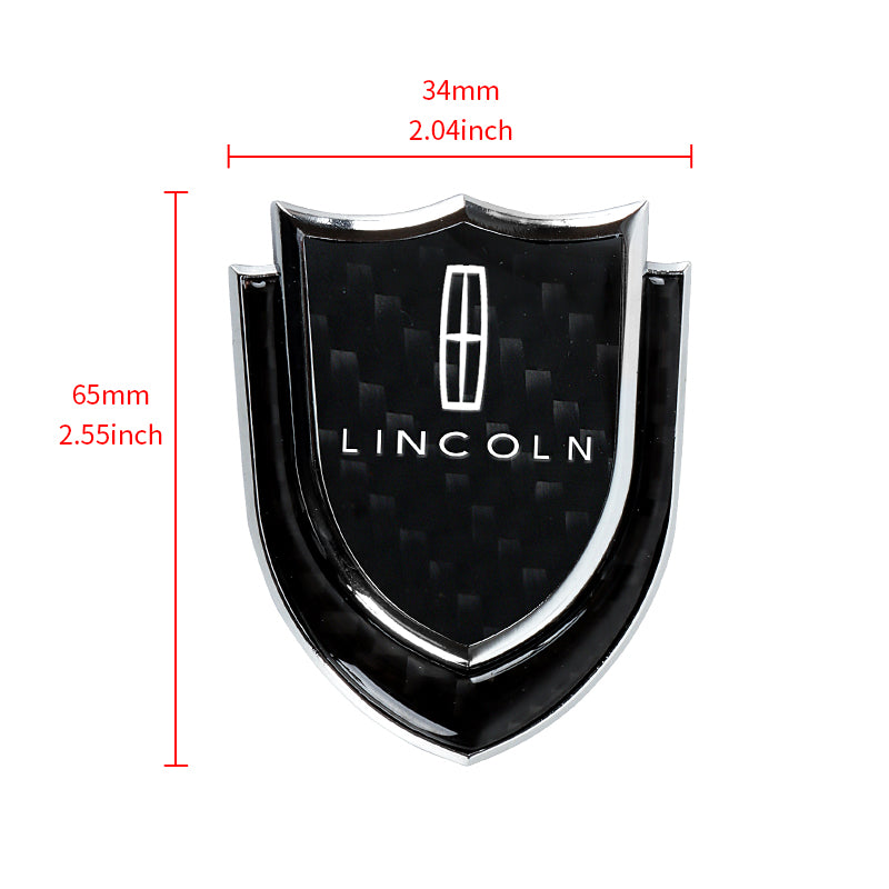 BRAND NEW LINCOLN 1PCS Metal Real Carbon Fiber VIP Luxury Car Emblem Badge Decals