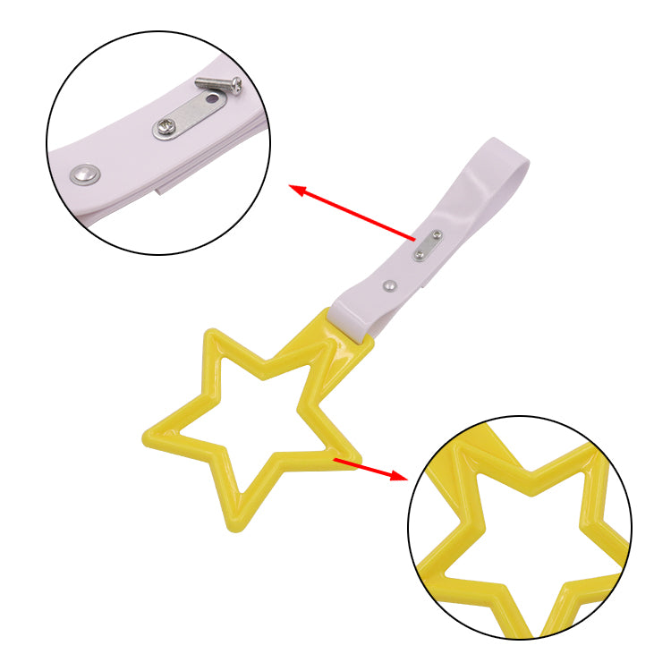 Brand New Star Shaped Handle Yellow JDM TSURIKAWA Ring Subway Train Bus Handle Strap Charm Drift