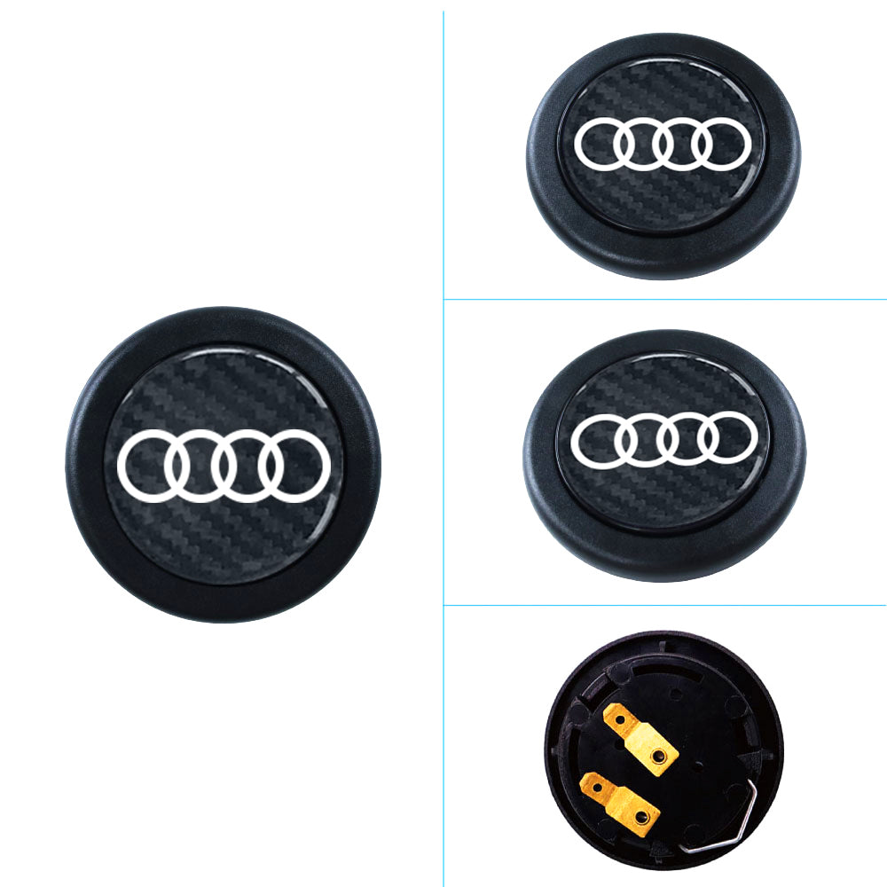 Brand New Universal Audi Car Horn Button Black Steering Wheel Horn Button Center Cap