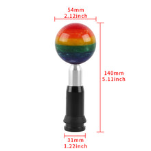 Load image into Gallery viewer, Brand New Jdm Universal Rainbow Multicolor Round Ball Automatic Shift Knob Shifter