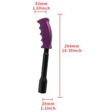 Load image into Gallery viewer, Brand New Universal Purple Aluminum Slotted Pistol Grip Handle Manuel Gear Stick Shift Knob M8 M10 M12 &amp; Black Shifter Extender Extension