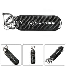 Load image into Gallery viewer, Brand New Universal 100% Real Carbon Fiber Keychain Key Ring For Mercedes-Benz