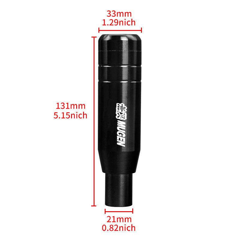 Brand New Universal JDM 13CM Mugen Aluminum Black Automatic Gear Stick Shift Knob Lever Shifter