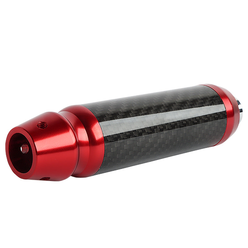 Brand New Universal Real Carbon Fiber Red Aluminum Automatic Transmission Racing Gear Shift Knob