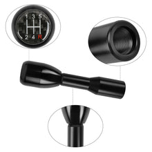 Load image into Gallery viewer, Brand New Universal Real Carbon Sticker 5 Speed Aluminum Manual Gear Stick Black Shift Knob M8 M10 M12 &amp; Black Shifter Extender Extension