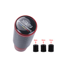 Load image into Gallery viewer, Brand New Universal Mugen Red Real Carbon Fiber Racing Gear Stick Shift Knob For MT Manual M12 M10 M8