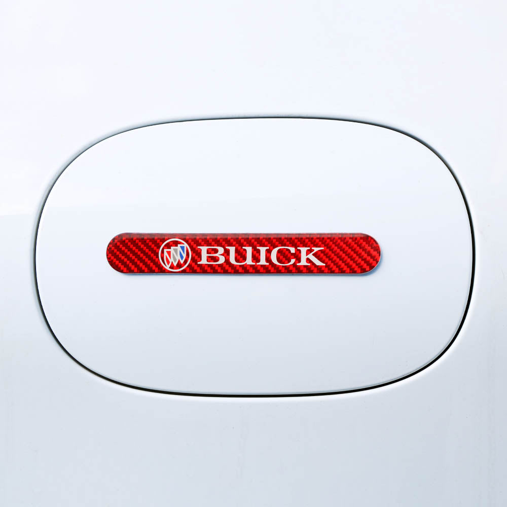 Brand New 1PCS Buick Real Carbon Fiber Red Car Trunk Side Fenders Door Badge Scratch Guard Sticker