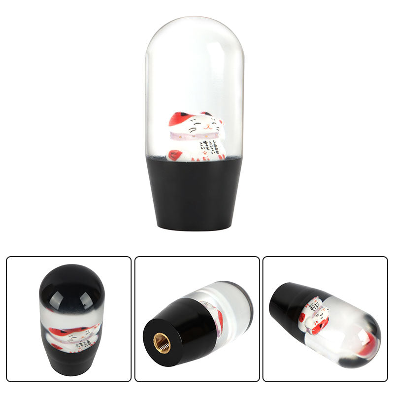 Brand New Universal JDM Red Lucky Cat Maneki Noko Fortune Manual Stick Gear Shift Knob M8 M10 M12