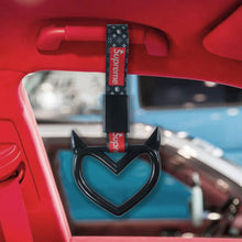 Load image into Gallery viewer, Brand New Supreme Devil Heart Shaped Black JDM TSURIKAWA Subway Bus Handle Strap Charm Drift