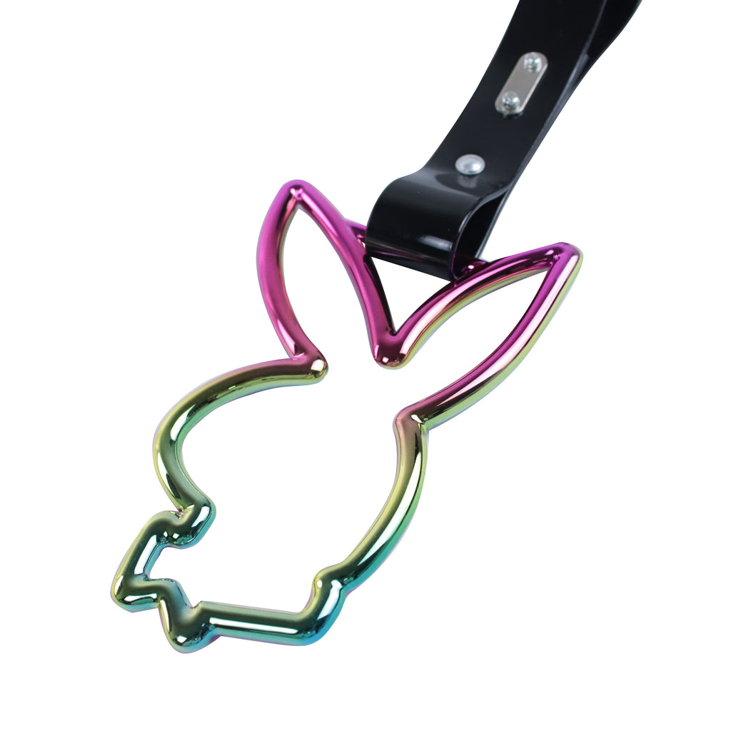 Brand New Playboy Bunny Shaped Neo Chrome JDM TSURIKAWA Subway Bus Handle Strap Charm Drift