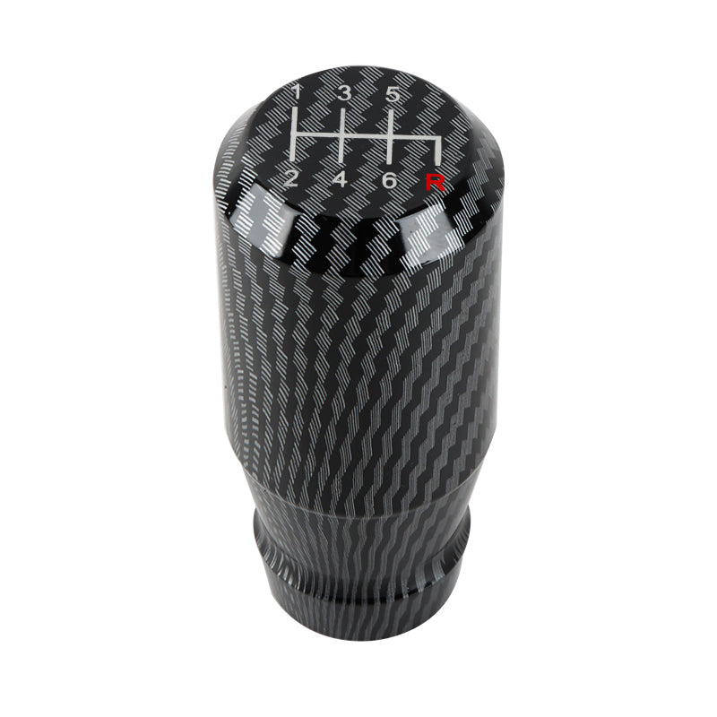 Brand New Universal JDM 6 Speed Aluminum Carbon Fiber Look Manual Gear Stick Shift Knob Shifter M8 M10 M12