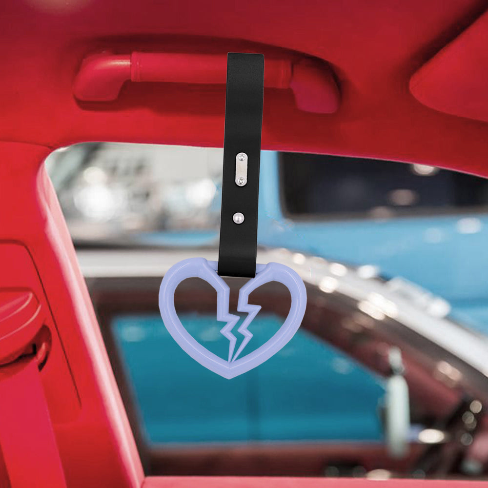 Brand New Broken Heart Light Blue JDM TSURIKAWA Ring Subway Train Bus Handle Strap Charm Drift