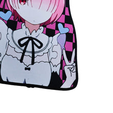 Load image into Gallery viewer, Brand New 4PCS UNIVERSAL ANIME HENTAI Racing Fabric Car Floor Mats Interior Carpets