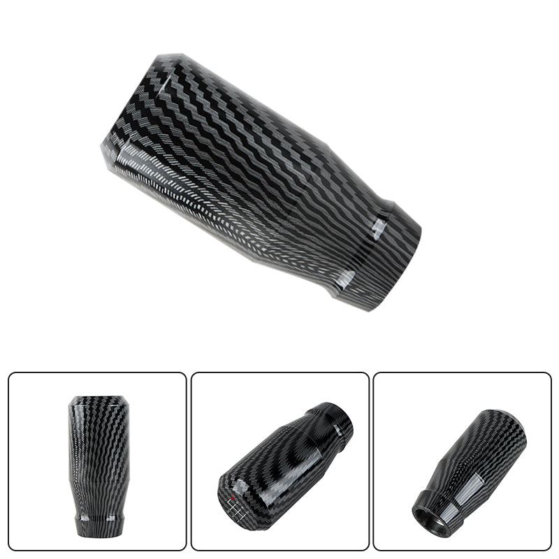 Brand New Universal JDM 6 Speed Aluminum Carbon Fiber Look Manual Gear Stick Shift Knob Shifter M8 M10 M12