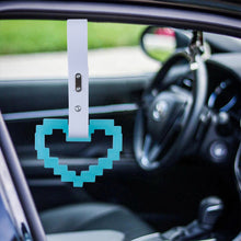 Load image into Gallery viewer, Brand New Minecraft Heart Teal (Glows in the Dark) JDM TSURIKAWA Ring Subway Train Bus White Handle Strap Charm Drift