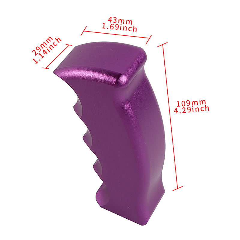 Brand New Universal Purple Aluminum Slotted Pistol Grip Handle Manual Gear Shift Knob Shifter M8 M10 M12