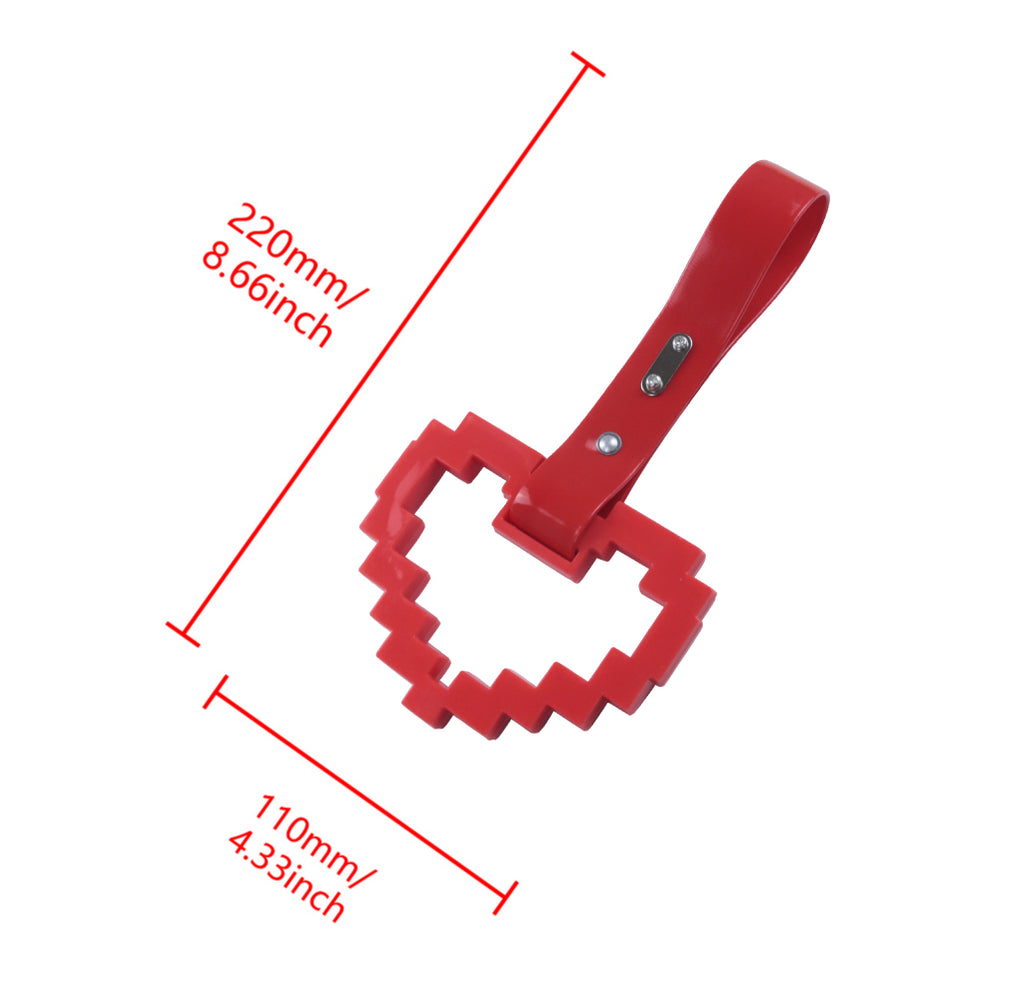 Brand New Minecraft Heart Red Handle JDM TSURIKAWA Ring Subway Train Bus Handle Strap Charm Drift