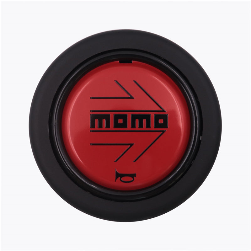 Brand New Universal Momo Car Horn Button Black/Red Steering Wheel Center Cap W/Packaging