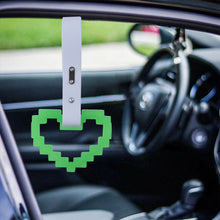 Load image into Gallery viewer, Brand New Minecraft Heart Green (Glows in the Dark) JDM TSURIKAWA Ring Subway Train Bus White Handle Strap Charm Drift