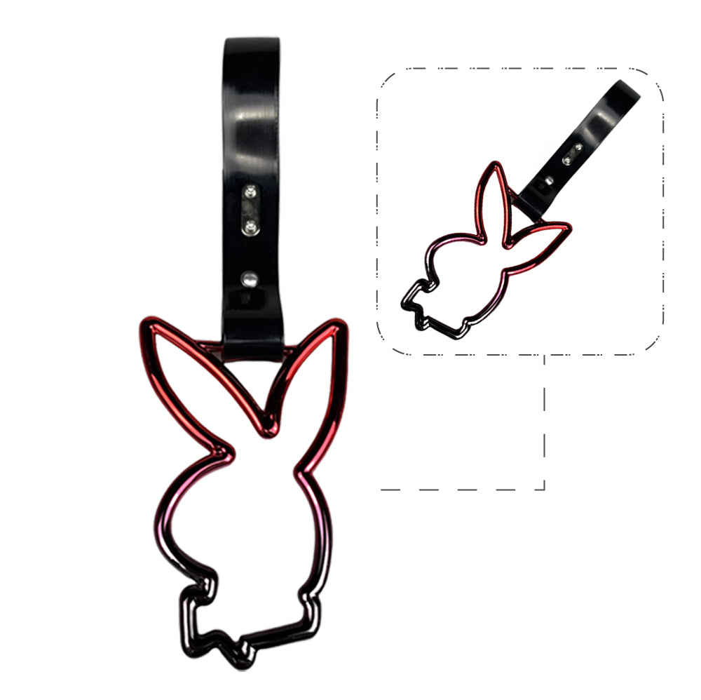 Brand New Playboy Bunny Shaped Rainbow JDM TSURIKAWA Subway Bus Black Handle Strap Charm Drift