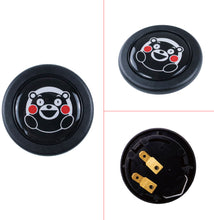 Load image into Gallery viewer, Brand New Universal JDM Anime Kumamon Car Horn Button Black Steering Wheel Center Cap