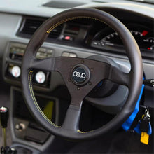 Load image into Gallery viewer, Brand New Universal Audi Car Horn Button Black Steering Wheel Horn Button Center Cap