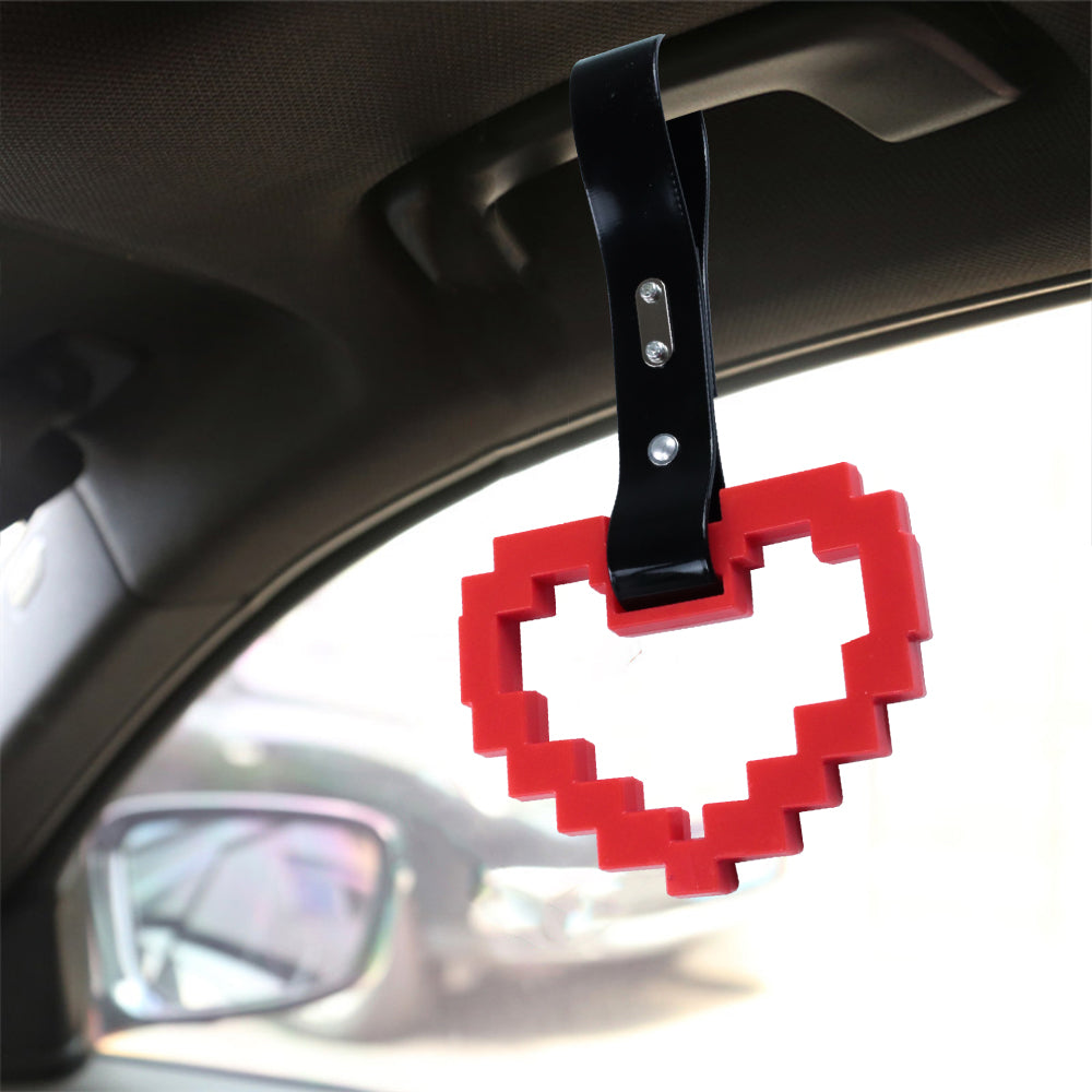 Brand New Minecraft Heart Red Handle JDM TSURIKAWA Ring Subway Train Bus Handle Strap Charm Drift