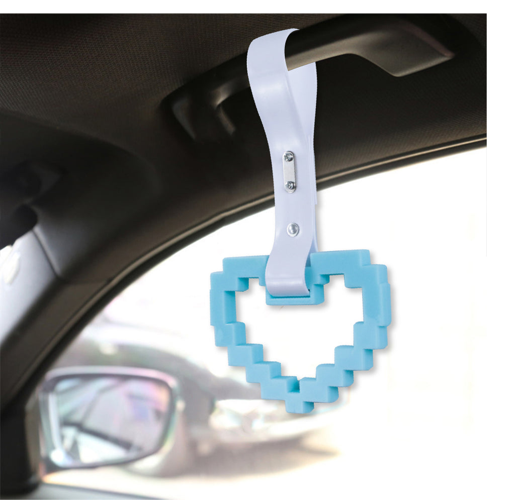 Brand New Minecraft Heart Teal Handle JDM TSURIKAWA Ring Subway Train Bus Handle Strap Charm Drift