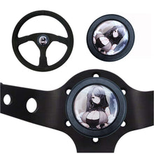 Load image into Gallery viewer, Brand New Universal Anime Hentai Car Horn Button Black Steering Wheel Center Cap