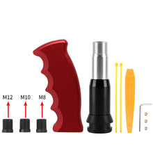 Load image into Gallery viewer, Brand New JDM Red Aluminum Slotted Pistol Grip Handle Automatic Gear Shift Knob Shifter