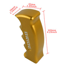 Load image into Gallery viewer, Brand New Bride Universal Gold Aluminum Slotted Pistol Grip Handle Manual Gear Shift Knob Shifter M8 M10 M12