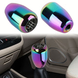 Brand New JDM 6 Speed Universal Real Carbon Fiber Sticker Aluminum Manual Gear Stick Neo Chrome Shift Knob Shifter M8 M10 M12