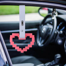 Load image into Gallery viewer, Brand New Minecraft Heart Pink (Glows in the Dark) JDM TSURIKAWA Ring Subway Train Bus White Handle Strap Charm Drift