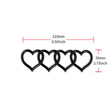 Load image into Gallery viewer, Brand New Audi Sport Car Trunk Lid Love Heart Rings Badge Logo Emblem Decoration Glossy Black