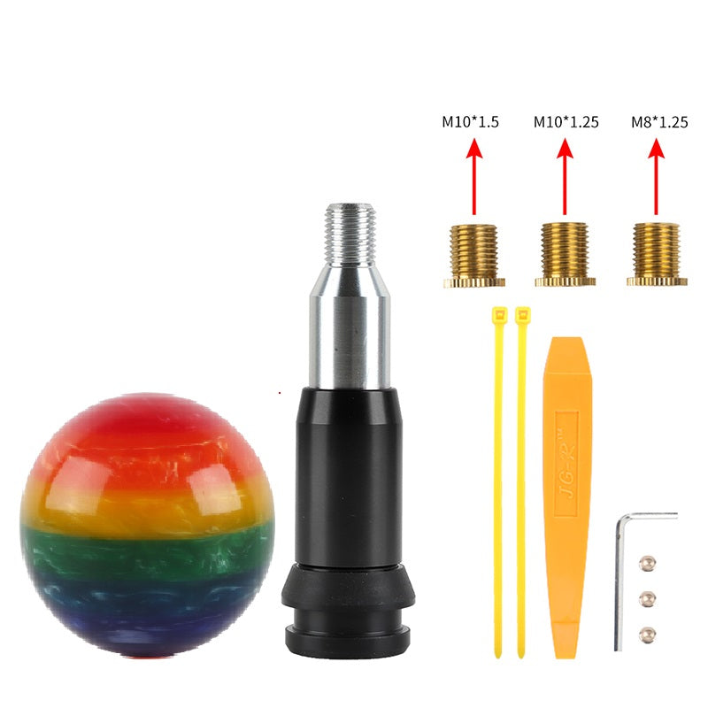 Brand New Jdm Universal Rainbow Multicolor Round Ball Automatic Shift Knob Shifter