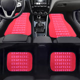 Brand New 4PCS UNIVERSAL BRIDE RED Racing Fabric Car Floor Mats Interior Carpets