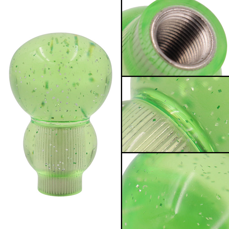 BRAND NEW JDM UNIVERSAL GOURD Glitter Green Manual Car Racing Gear Shift Knob Shifter M8 M10 M12