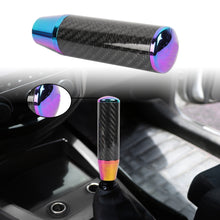 Load image into Gallery viewer, Brand New Universal Neo-Chrome Carbon Fiber Manual Gear Stick Shift Knob Lever Shifter 13cm