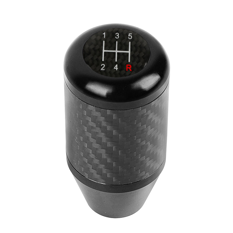 Brand New Universal 5 SPEED Black Real Carbon Fiber Racing Gear Stick Shift Knob For MT Manual M12 M10 M8