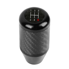 Load image into Gallery viewer, Brand New Universal 5 SPEED Black Real Carbon Fiber Racing Gear Stick Shift Knob For MT Manual M12 M10 M8