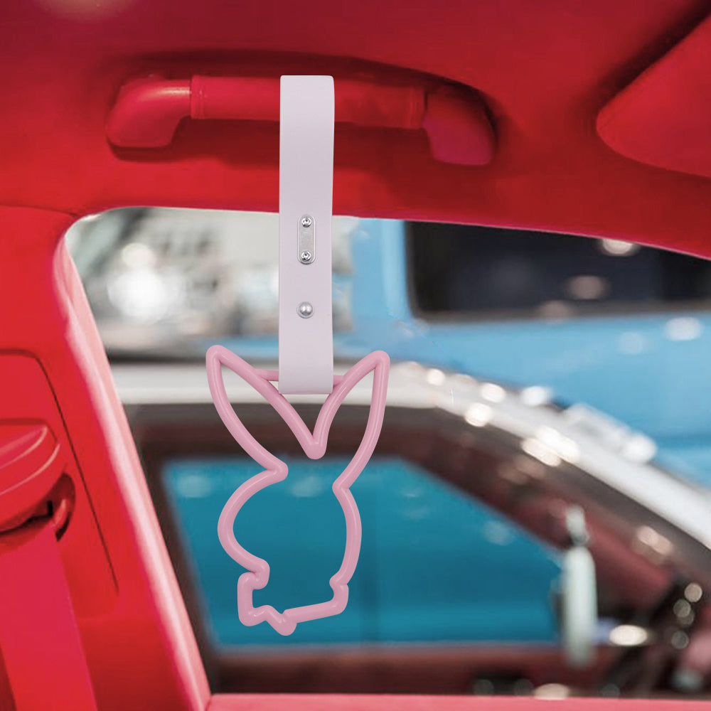 Brand New Playboy Bunny Shaped Pink JDM TSURIKAWA Subway Bus Handle Strap Charm Drift